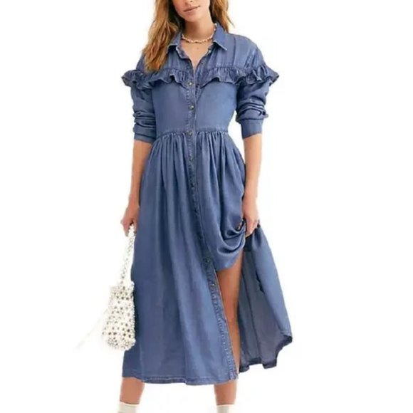 Free People Dresses & Skirts - Free People Montana Sunset Midi Dress. XS
